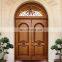 Luxury arched double wooden front entry doors design exterior arch top white solid wood main entrance door with transom glass