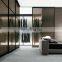 Modern bedroom design aluminum glass door wardrobe,custom walk in closet