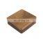 Organic Walnut Dark Wood Small 3-Piece Pot Square Coaster Set