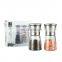 Amazon Hot Sale 180ml Glass Pepper Mill Grinders Stainless Steel Salt and Pepper Grinder Set