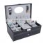 Black Leather Jewelry Box Watch Organizer Storage Case with Lock & Mirror,leather jewelry display box, designer jewelry box