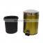 Hot Selling 30L Foot Pedal Bin Round Steel Metal Waste Trash Garbage Can