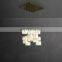 Custom linear adjustable alabaster chandelier suitable for bedroom living room dining room bar spiral staircase decor chandelier
