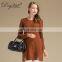 100% Cashmere Women's Heavy Thick Sweater Long Casual Winter Crew Neck Solid Pattern Computer Knitted OEM Service Available