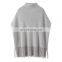 Organic Eco-friendly Women's Turtleneck Poncho Cashmere Knitted Pullover with Tassels