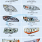 High performance 6119 6121 H-QZ650X280L Guilin Daewoo other swift bus led tail lights led lights 24v for buses