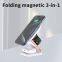 Wireless Fast Charger 3 in 1 Wireless Charger Magnetic Holder Foldable Magnetic Charging Station 15W Magnetic Fast Charging