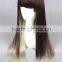 High Quality 65cm Medium Long Straight Brown&Gray Color Mixed Lolita Wig Synthetic Anime Wig Cosplay Hair Wig Party Wig                        
                                                Quality Choice