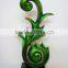 Green flame sculpture for hotel decoration