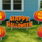 Gros de pancartes animées d'Halloween pour la cour – Décorations de fête en polypropylène (PP) pour l'extérieur, pour la maison et le jardin