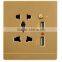 Upgrade Material 2.1A output universal socket outlet/2 USB socket/Mobile phone USB charger