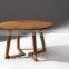 OA-4067 Solid Oak Corner Sofa Coffee Table with Wood Legs