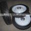 7 inch semi solid rubber wheel with steel rim