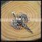 LFD-0034P ~ Wholesale Fashion Antique Silver Cross With Pave Crystal Rhinestone Pendant Jewelry Making