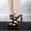 Ladies heels 2016 shoes women strap heels metal heels women shoes high heels