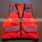 mesh safety vest with reflective tape on flap