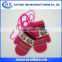 Comfortable China Acrylic/Cony Hair/Microfiber/Feather Kids Gloves,Fingerless Glove Red