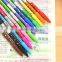 cute ball pen with highlighter , Korea stationery color gel pen