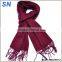 Fringed solid wool Pashmina Scarf