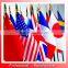 14*21cm Korea flag,durable table flag with base,country flag in small size