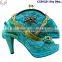 CSB1221 high quality 2016 Newest style Multicolored Italy style lady woman shoes match factory price