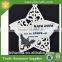 White Polyresin Star Hanging Ornament for Christmas Tree Decoration