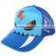 blue 5panel high quality curved brim screen print trucker hats