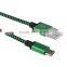 Braided Nylon Woven Android USB cable For samsung data cable