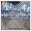 Wrought Iron products Metal Blue Dog Feeder Pet bowl