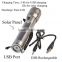 New Type Rechargeable Front Bicycle Flashlight Powerful Solar Energy Bike Light