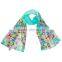 2015 Fashionable Flower Chiffon Scarf stock