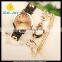newest stylish charming wrap leather with rhinestone pendant bracelet watch(WJ-3563)