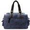 Men Denim canvas tote bag with Microfiber handles outside pockets