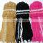 Wholesale hot sell women's winter knit hat and scarf sets