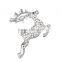 Latest Korean Brooch Design Animal Rhinestone Brooches Sika Deer Shaped Brooch