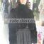 wholesale short style black real rex rabbit fur coat