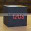 Hot sale digital table cube LED wood & wooden clock with USB