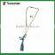 2016 new design multilayer beads metal stripes pendant chain necklace