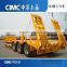 CIMC Lowbed Tractor Trailer, 3 Axle Low Bed Construction Trailer On Low Price