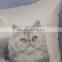 Cat Pattern Ddigital Printing Linen Cotton Sofa Car Home Decor Throw Pillow Cases Cushion Covers