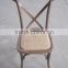 Vintage Oak/beech/birch wood dining cross back chair, X back chair