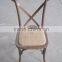 Vintage Oak/beech/birch wood dining cross back chair, X back chair