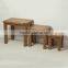 Solid wood Oak Nest Tables /Nesting of 3 Tables /Wood Flower Stand