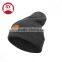 wholesale custom leather patch slouchy beanie