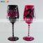 Fashion Wine Glass With Colour Decoration