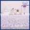 CL037A New Party ruffled curly willow frilly 6ft banquet fancy wedding white Chiffon table cloths