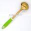 Hot sale New design TPR handle gold plating stainless steel serving ladle