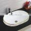 Artistic Flower Painted stylish hand wash oval shaped wash basin