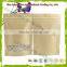 kraft stand up pouch with clear window and zipper