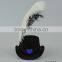 Retro hat small hat with feather party cap for ladies